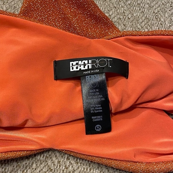 New! Beach Riot Vanessa bikini bottom chili sparkle 14393 - Picture 10 of 11